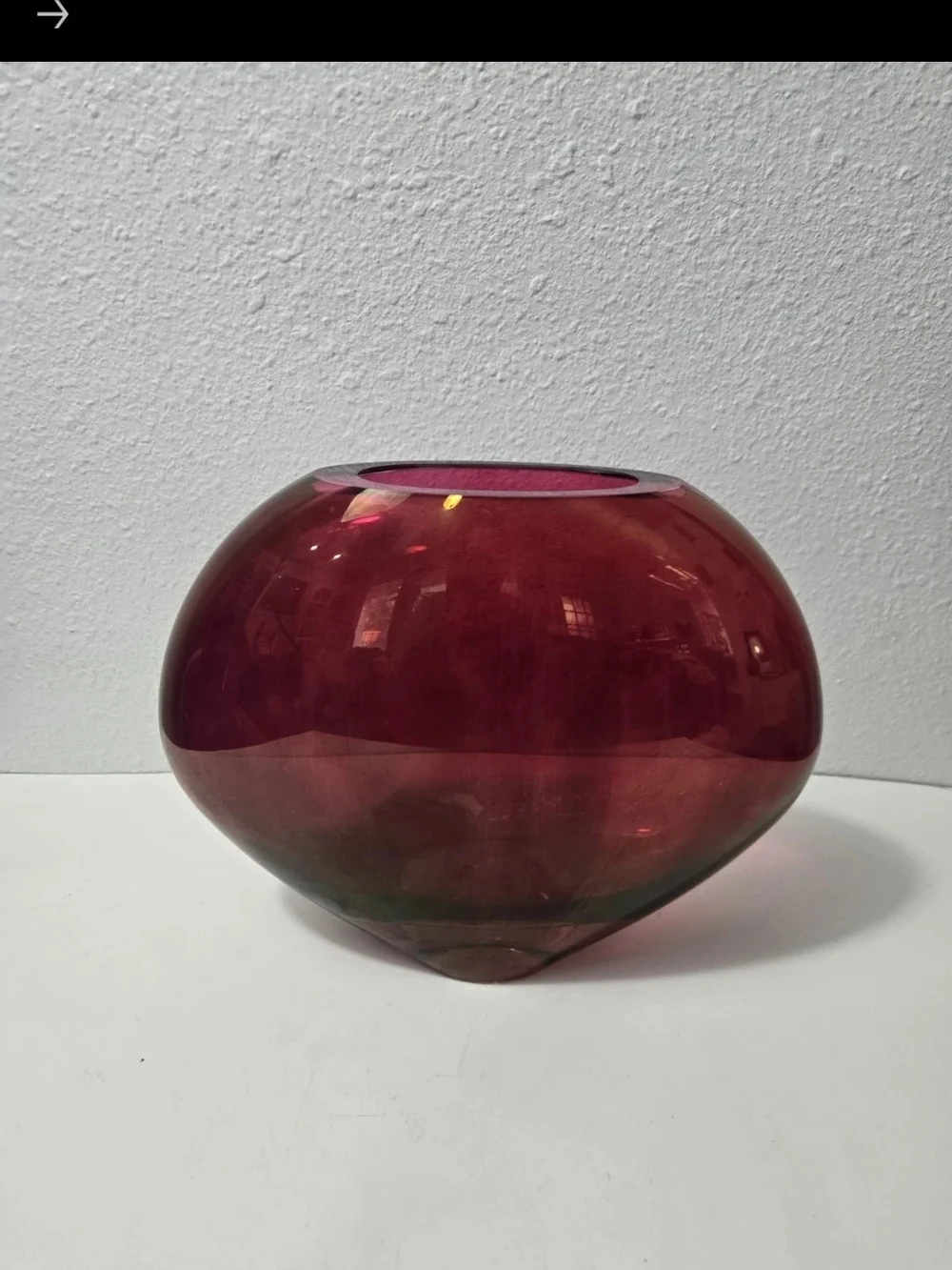 Deep Ruby Glass Vase